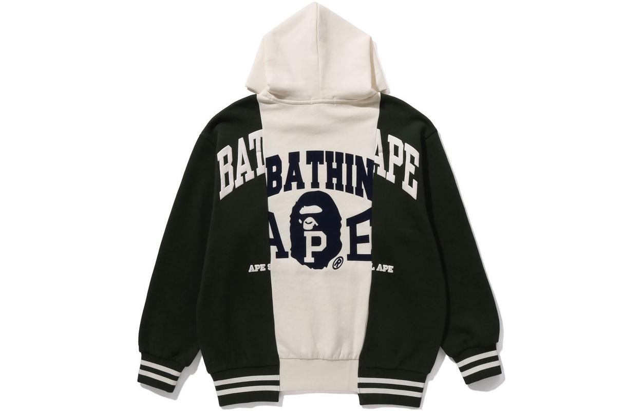 BAPE Color Blocking Pullover Hoodie Multicolor Letter Print  Sweatshirt 1J80-114-054 圖 3