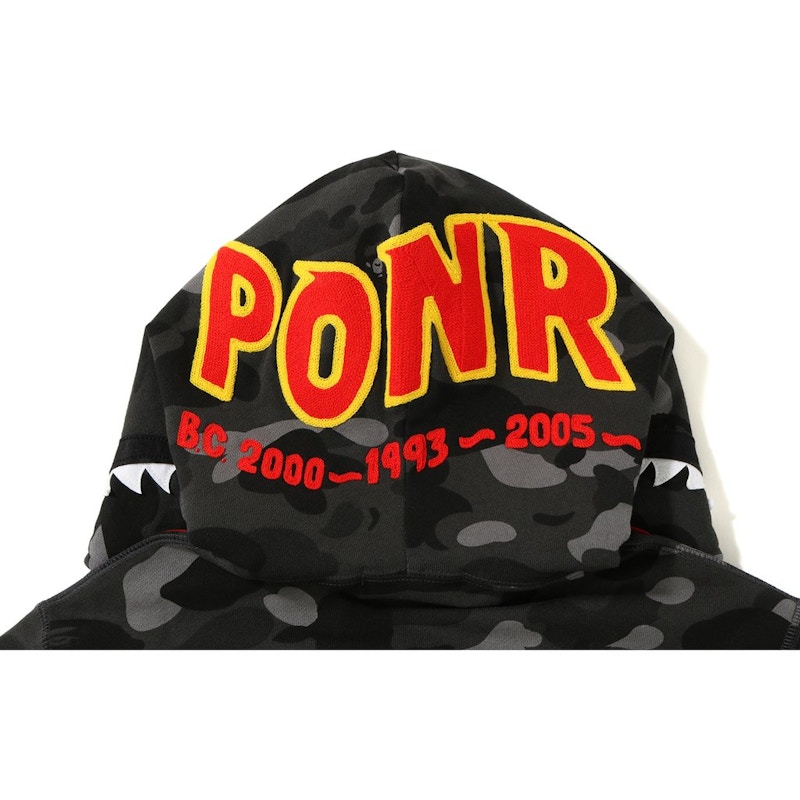 BAPE Color Camo 2nd Shark Full Zip Hoodie Black 圖 2