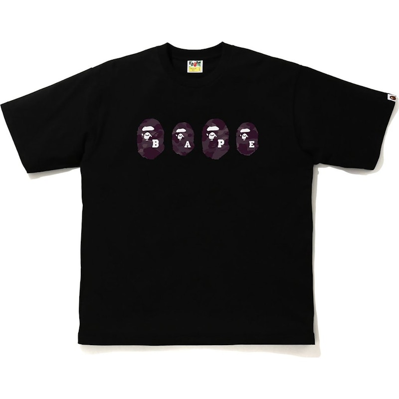 Buy BAPE Color Camo Ape Head Relaxed Tee Hitam/Burgundy