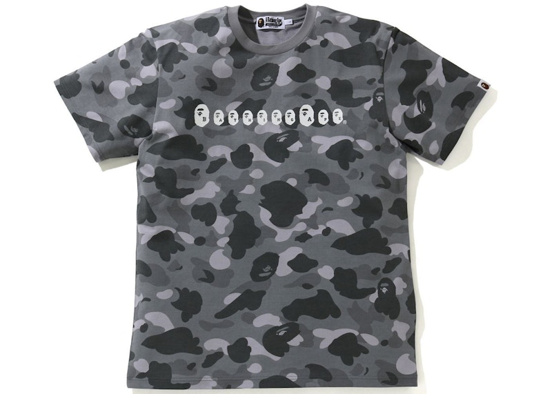 BAPE Color Camo Ape Head Tee Gray