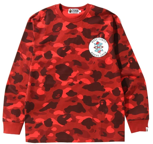 bape-color-camo-busy-shark-l-s-tee-red