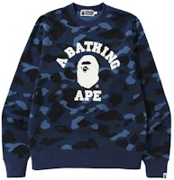 BAPE Color Camo College Crewneck (SS22) Navy BAPE Color Camo College Crewneck (SS22) Navy