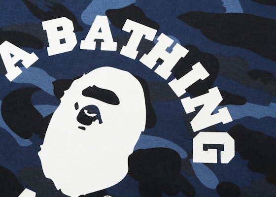 BAPE Color Camo College Crewneck (SS22) Navy Order BAPE Color Camo College Crewneck (SS22) Navy