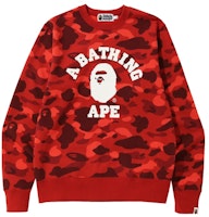 BAPE Color Camo College Crewneck (SS22) Red BAPE Color Camo College Crewneck (SS22) Red
