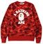 Buy BAPE Color Camo College Crewneck (SS22) Red