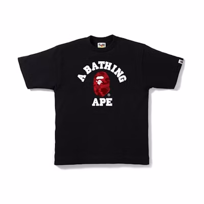 BAPE Color Camo College Tee Black/Red