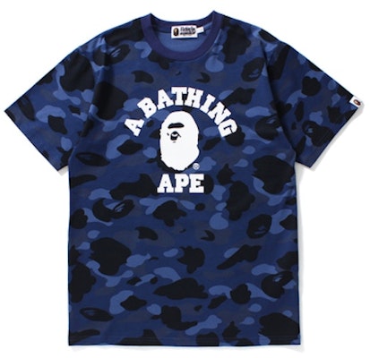 BAPE Baju-T Color Camo College Navy Buy BAPE Baju-T Color Camo College Navy