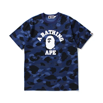 BAPE Color Camo College Tee Navy