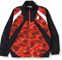 Bape Color Camo Color Block Jacket Red Bape Color Camo Color Block Jacket Red