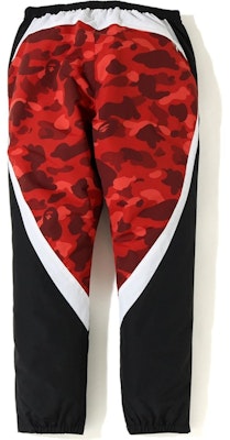 Bape Color Camo Color Block Pants Red Order Bape Color Camo Color Block Pants Red