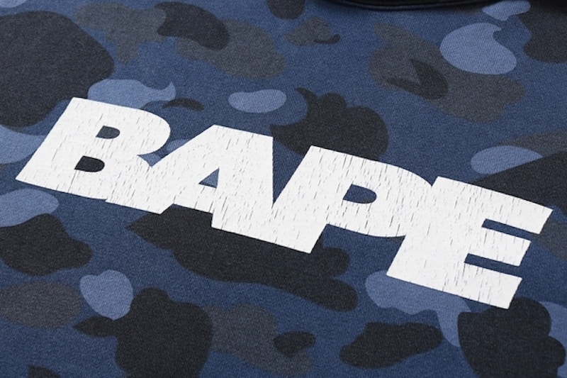 Bape Color Camo Damage Wide Pullover Hoodie Blue 圖 2