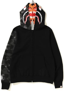 BAPE 彩色迷彩双鲨全拉链连帽衫 黑色 Buy BAPE 彩色迷彩双鲨全拉链连帽衫 黑色