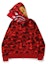 Order Bape Color Camo Double Shark Full Zip Hoodie Red