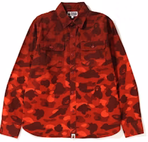 Bape Color Camo Gradation Shirt Red Bape Color Camo Gradation Shirt Red