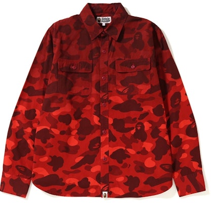 Bape Color Camo Gradation Shirt Red Buy Bape Color Camo Gradation Shirt Red
