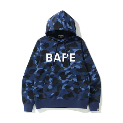 BAPE Color Camo Logo Print Pullover Hoodie - Long Sleeve 1I70-114-004