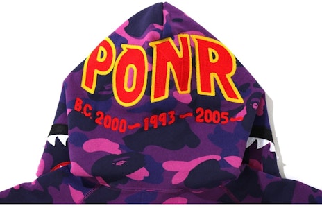 BAPEカラーカモPONRシャークフルジップパーカー(紫)
Lookbook BAPEカラーカモPONRシャークフルジップパーカー(紫)