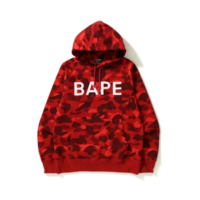BAPE Color Camo Pullover Hoodie Red