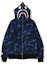 Lookbook Bape Color Camo Reversible PONR Shark Full Zip Hoodie Black Blue