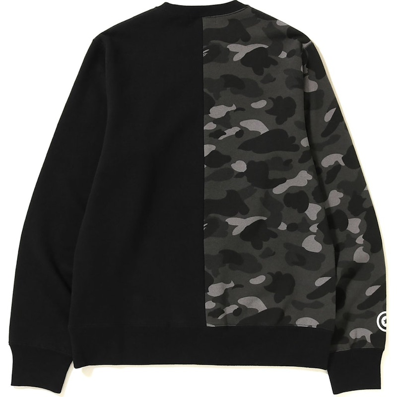 Bape Color Camo Shark Crewneck Black 圖 2