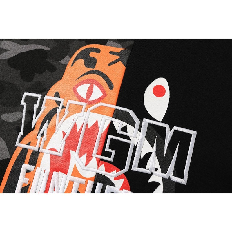 Bape Color Camo Shark Crewneck Black 圖 3