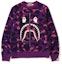 Buy Bape Warna Camo Shark Crewneck Ungu