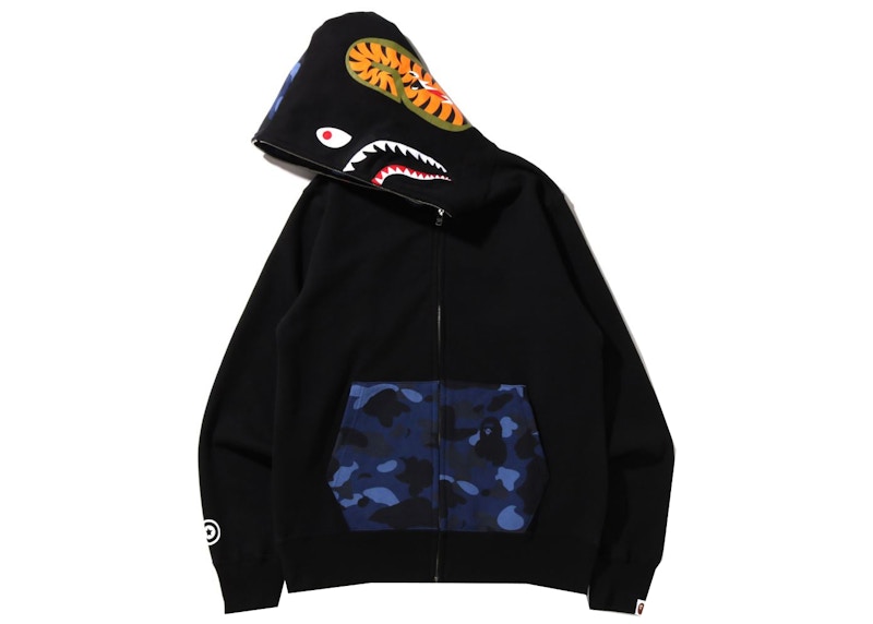 BAPE Color Camo Shark Full Zip Hoodie (SS22) Black