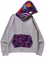 BAPE Color Camo Shark Full Zip Hoodie (SS22) Gray BAPE Color Camo Shark Full Zip Hoodie (SS22) Gray