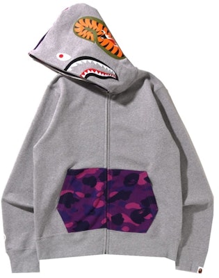 BAPE Color Camo Shark Full Zip Hoodie (SS22) Gray Order BAPE Color Camo Shark Full Zip Hoodie (SS22) Gray