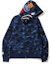 Buy BAPE Color Camo Shark Full Zip Hoodie Blue