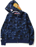 BAPE Color Camo Shark Full Zip Hoodie Biru Order BAPE Color Camo Shark Full Zip Hoodie Biru