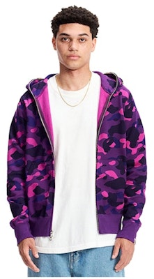 BAPE Color Camo Shark Full Zip Hoodie Purple Shop BAPE Color Camo Shark Full Zip Hoodie Purple