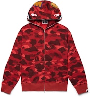 BAPE Color Camo Shark Full Zip Hoodie Red BAPE Color Camo Shark Full Zip Hoodie Red