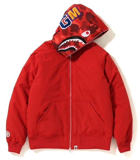 bape-color-camo-shark-hoodie-down-jacket-red