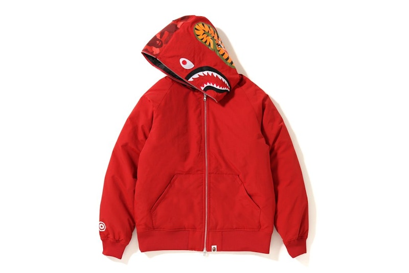 Order Chaqueta Roja con Capucha Bape Color Camo Shark.