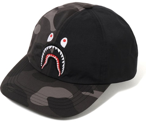 Bape Color Camo Shark Panel Cap Black Buy Bape Color Camo Shark Panel Cap Black