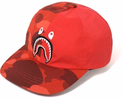 Bape Color Camo Shark Panel Cap Red Bape Color Camo Shark Panel Cap Red