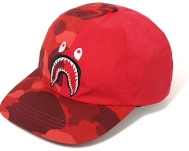 Topi Panel Bape Shark Camo Warna Merah Buy Topi Panel Bape Shark Camo Warna Merah