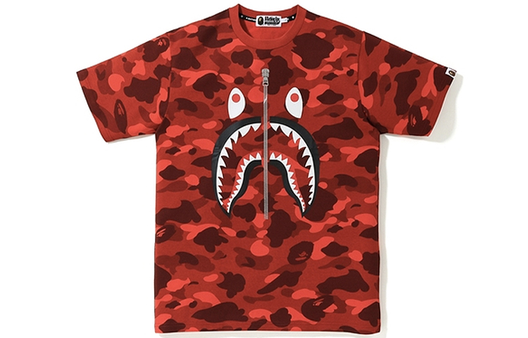 BAPE Color Camo Shark Red Short Sleeve T-Shirt Unisex 1F30-109-014 圖 2