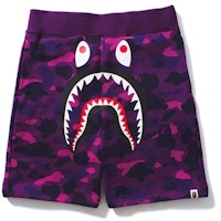 BAPE Color Camo Shark Sweat Shorts Purple BAPE Color Camo Shark Sweat Shorts Purple