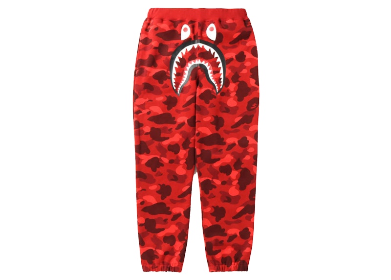 BAPE Color Camo Shark Sweatpants Red