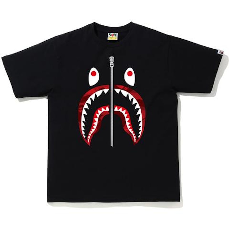 BAPE Color Camo Shark Tee Black/Red