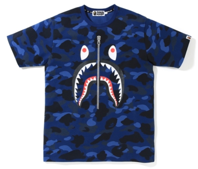 Buy Camiseta BAPE Color Camo Shark Azul Marino