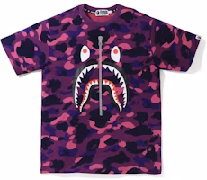 BAPE Color Camo Shark Tee Purple BAPE Color Camo Shark Tee Purple