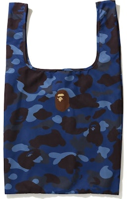 BAPE Color Camo Shopping Bag L Blue Buy BAPE Color Camo Shopping Bag L Blue