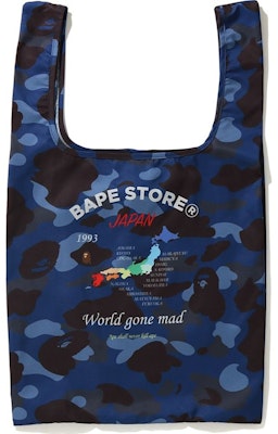 BAPE Color Camo Shopping Bag L Blue Order BAPE Color Camo Shopping Bag L Blue