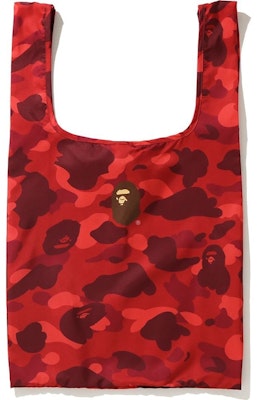 BAPE Color Camo Shopping Bag L Red Buy BAPE Color Camo Shopping Bag L Red