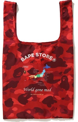BAPE Color Camo Shopping Bag L Red Order BAPE Color Camo Shopping Bag L Red