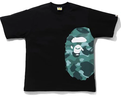 BAPE Kaos Santai Kepala Kera Besar Camo Warna Hitam/Hijau Buy BAPE Kaos Santai Kepala Kera Besar Camo Warna Hitam/Hijau