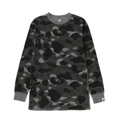 Bape Color Camo Thermal LS Tee Black